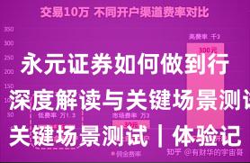 永元证券如何做到行业对比？深度解读与关键场景测试｜体验记