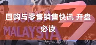 回购与零售销售快讯 开盘必读